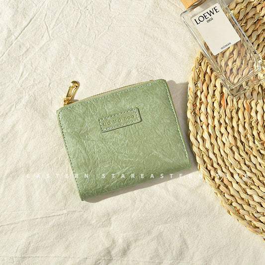 Female Korean Style Retro Folding Mori Ladies Wallets
