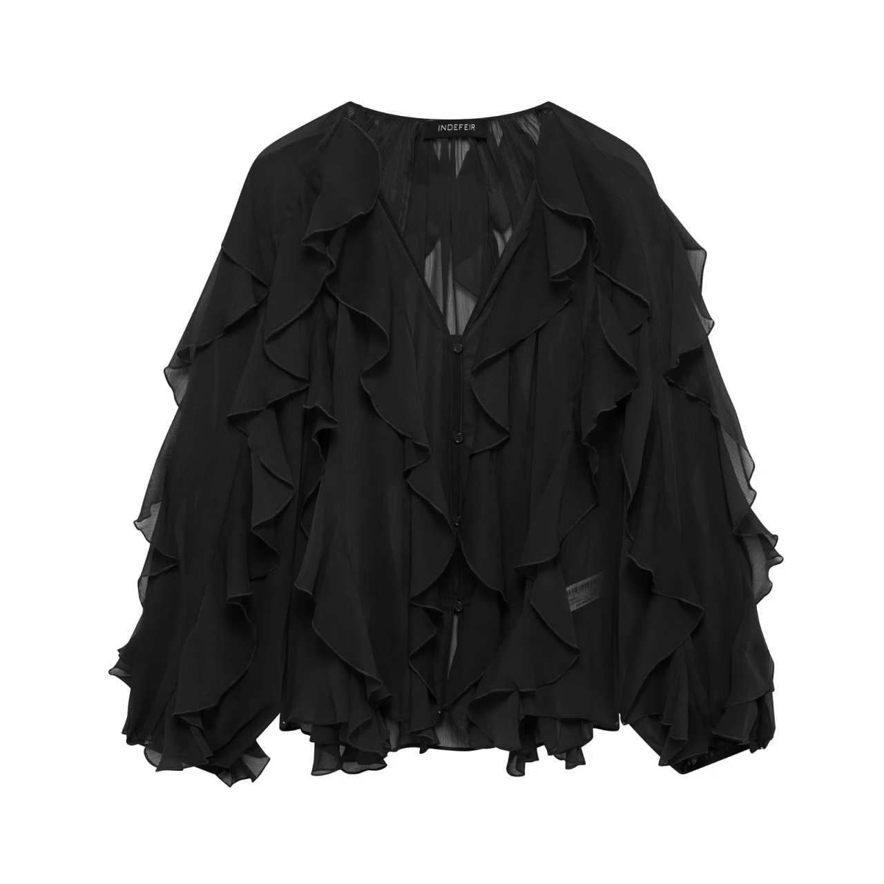 Women's Street Fashion Wear Decorative Long-sleeved Shirt Blouses