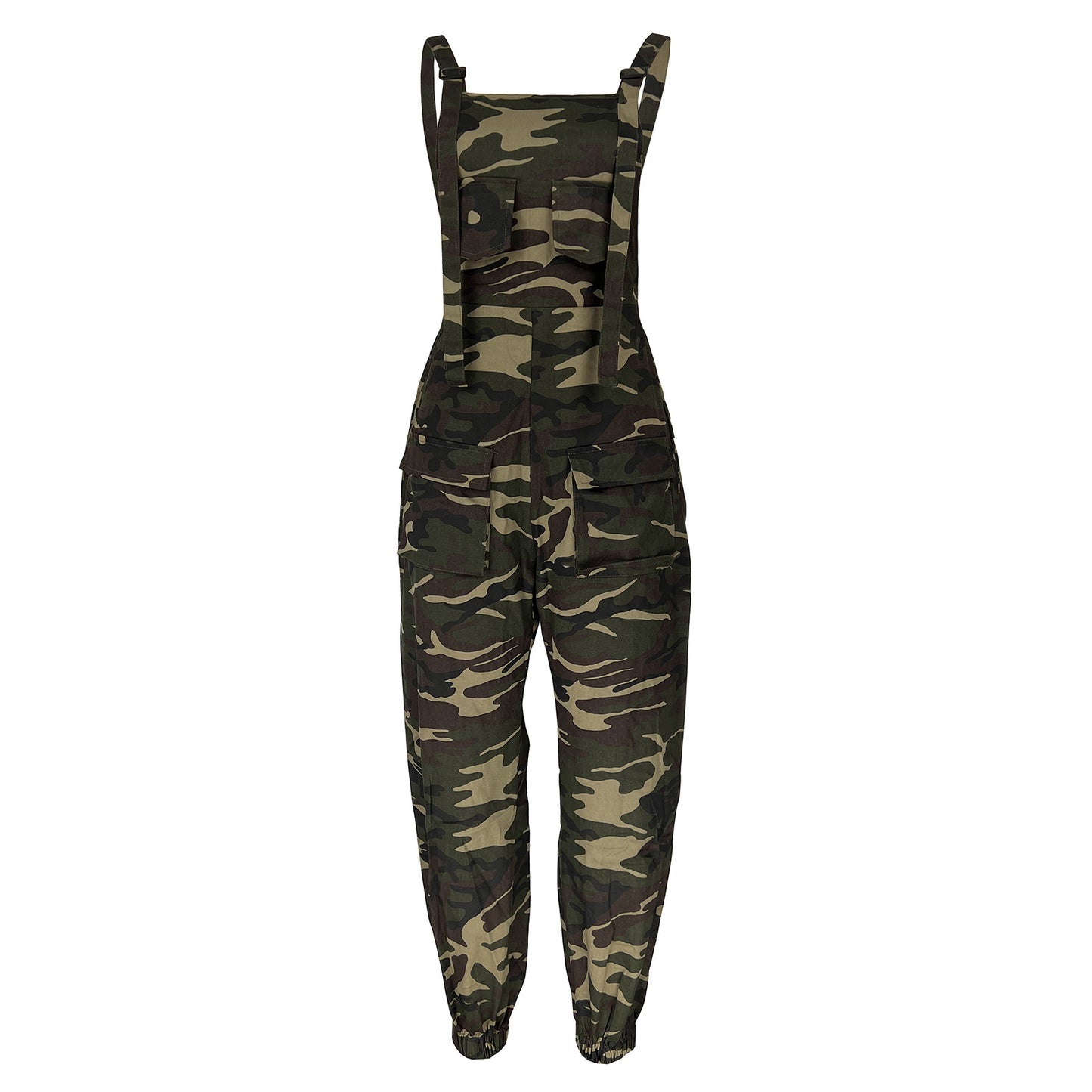 Women's Glamorous Casual Loose Camouflage Bib Jumpsuits
