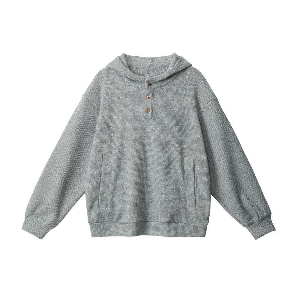 Women's & Men's & American Retro Loose Hooded Lazy Pullover Sweaters