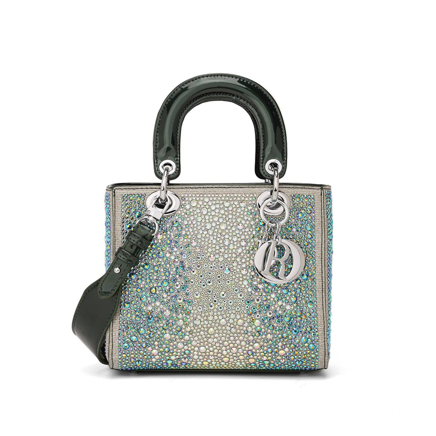 Women's Cowhide Fashionable Exquisite French Minority Rhinestone King Diamond Bags