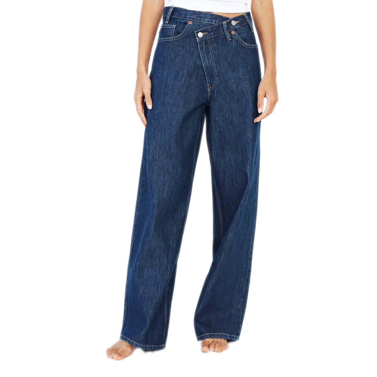 Women's High Quality Special Waist Straight Jeans