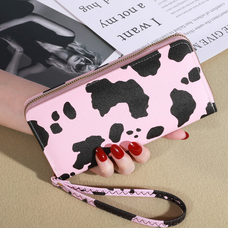 Women's Fashion Cows Pattern Long Large Capacity Ladies Wallets