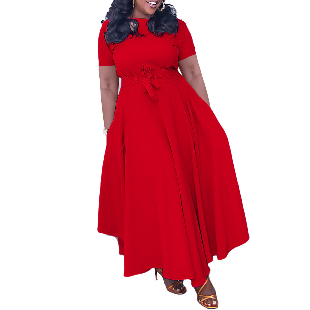 Women's Summer Fashion Temperament Bandage African Dress Dresses