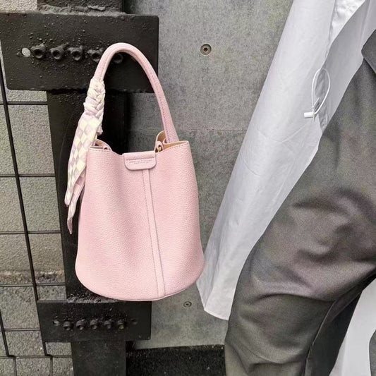 Classy Women's Scarf Genuine Leather Simple Handbags