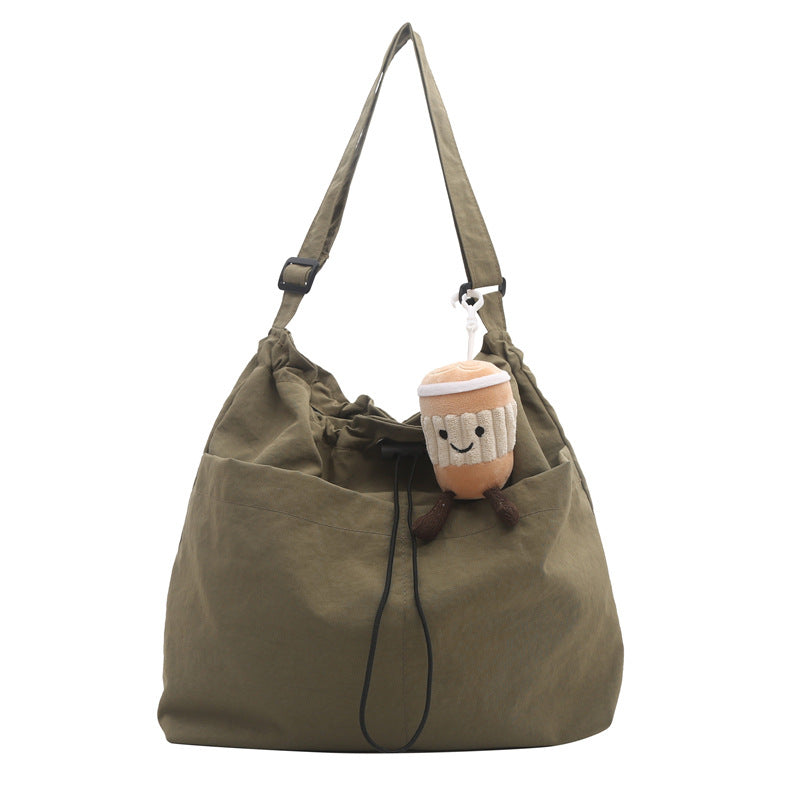 Capacity Waterproof Nylon Cloth Drawstring Ruffle Bags