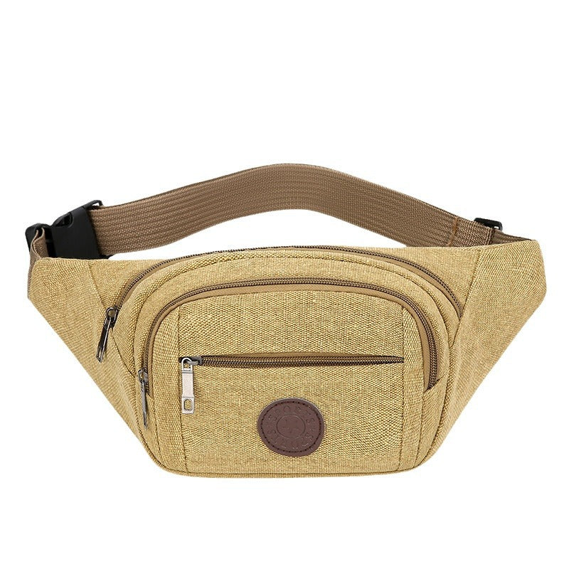 Men's Glamorous Canvas Multifunctional Mobile Cashier Men's Waist Packs