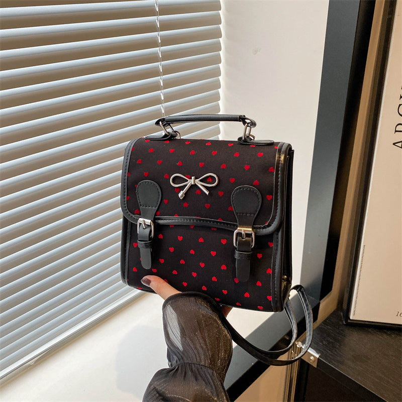 Women's Fashion Korean Style Bow Canvas Backpacks