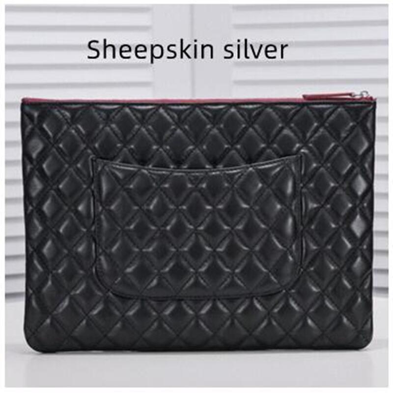 Women's Classic Style Clutch Leather Rhombus File Handbags