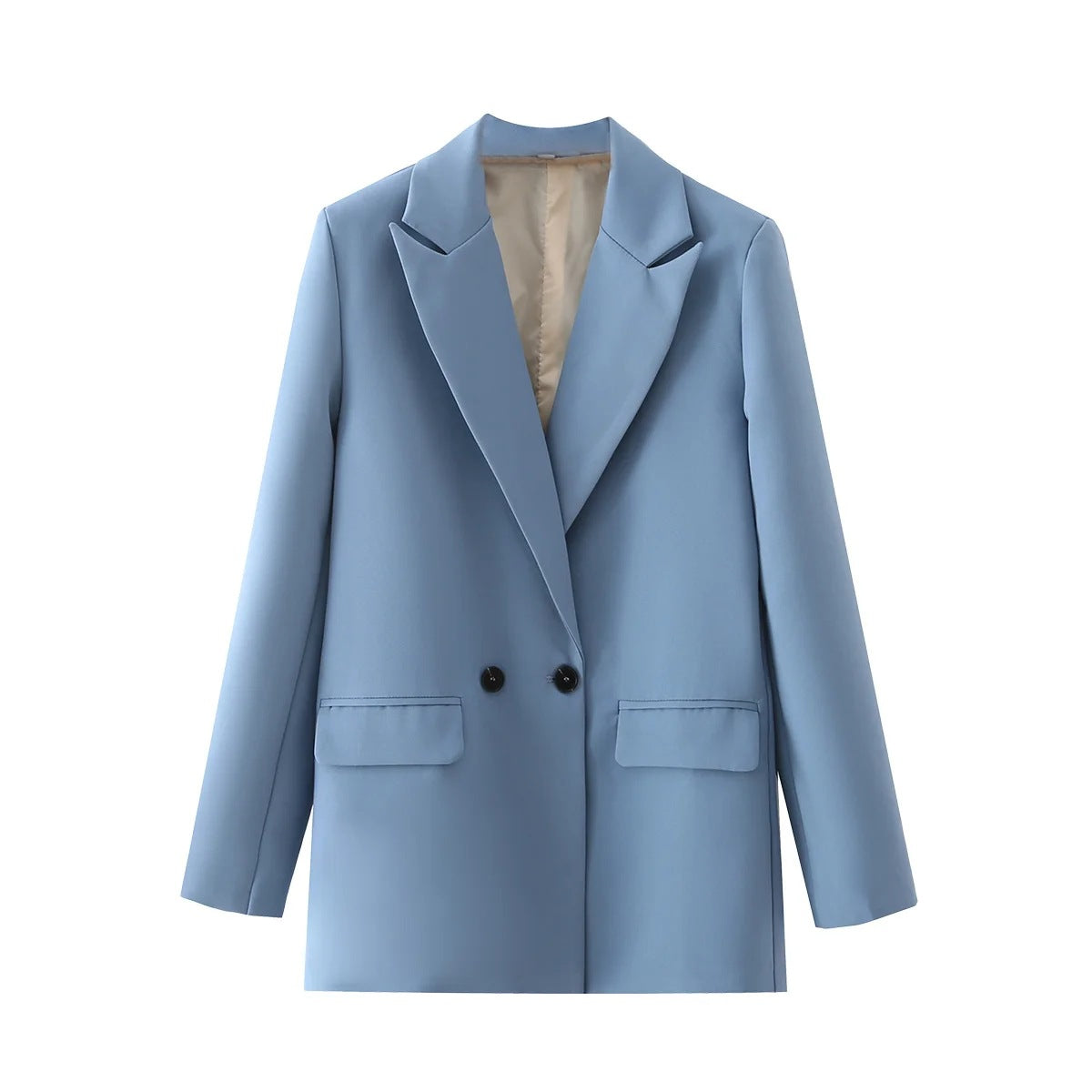 Women's Elegant Color Fashion Light Gray Blazers