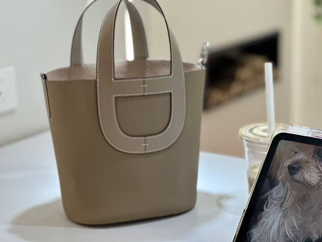 Women's Vegetable Basket Genuine Leather Fashion Combination Crossbody Bags