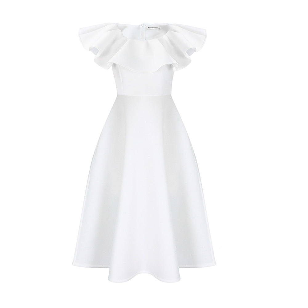 Fashionable Elegant Ruffled Banquet Dress Party Dresses
