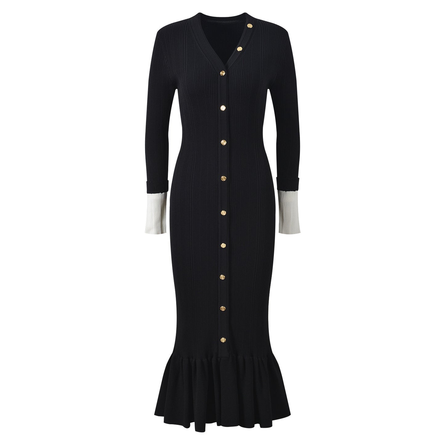 Women's High Quality Fashion Knitted Slim Fit Dresses