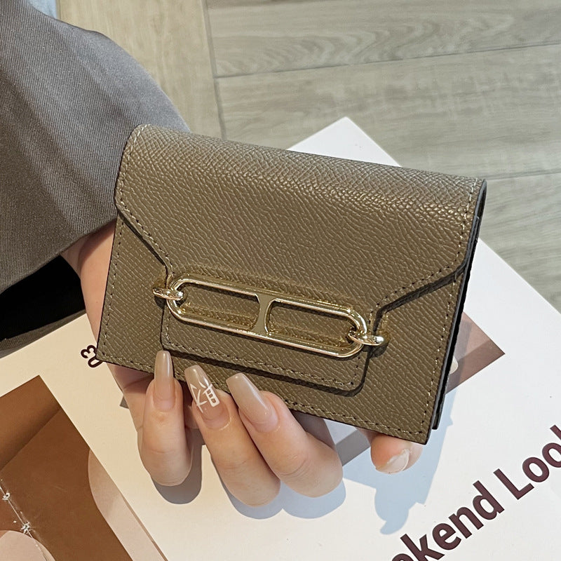 Women's Genuine Leather First Layer Cowhide Korean Card Holder