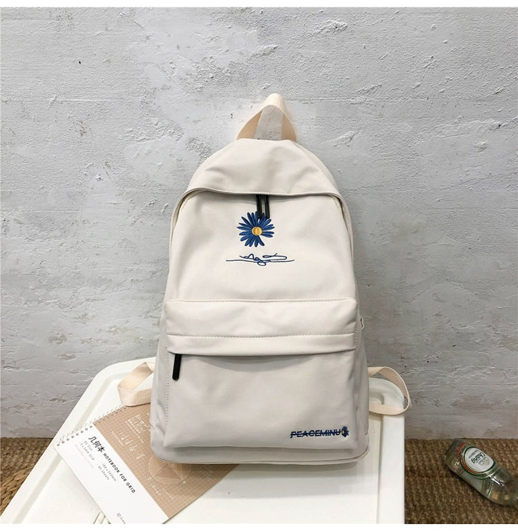 Cloth Korean Style Little Daisy Versatile Middle School Students' Schoolbags