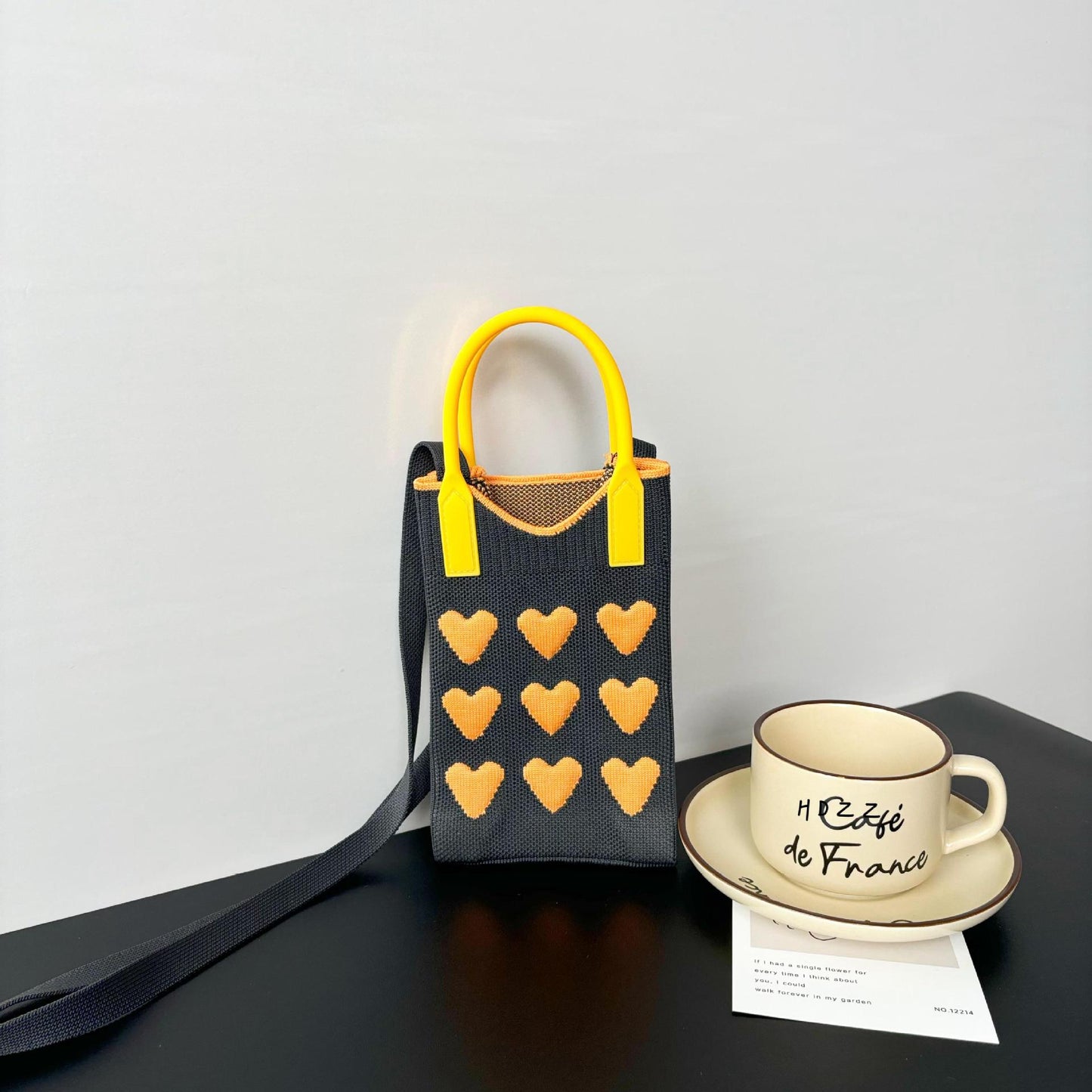 Dopamine High Sense Minority Knitted Korean Phone Bags