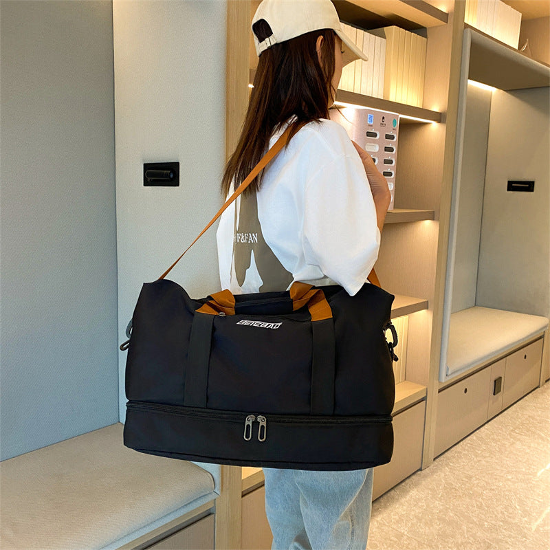 Dry Wet Separation Large Capacity Folding Can Cover Travel Bags