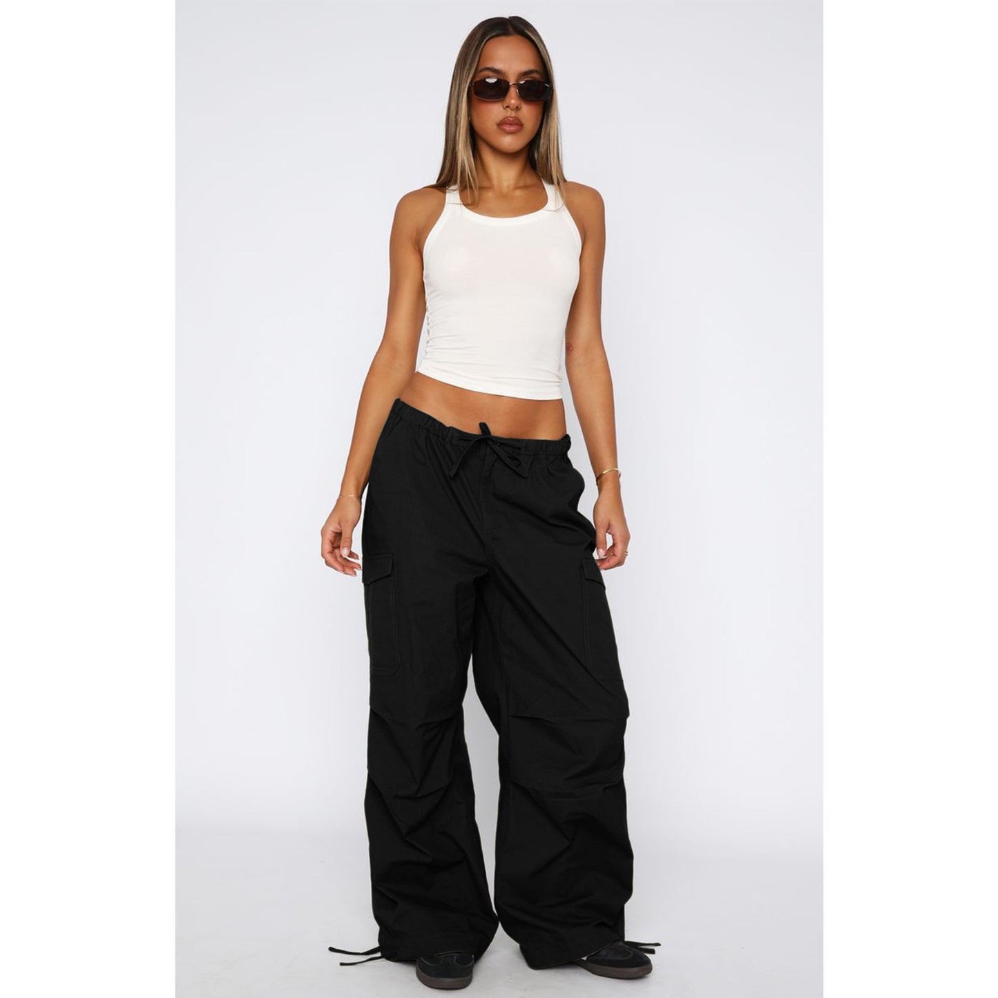 Women's Comfortable Loose Straight Cargo Casual Pants