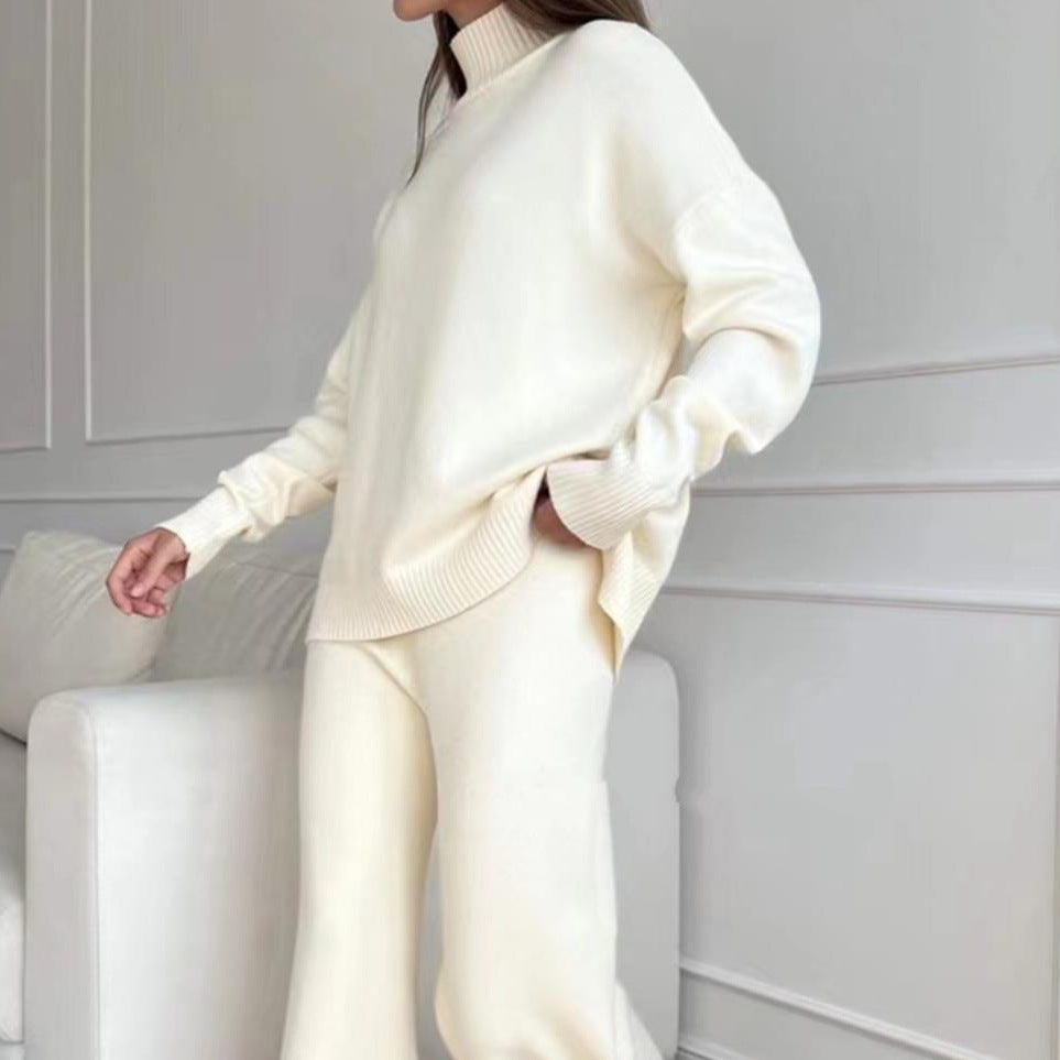 Women's Knitting Idle Style Temperament Leisure Wide Suits
