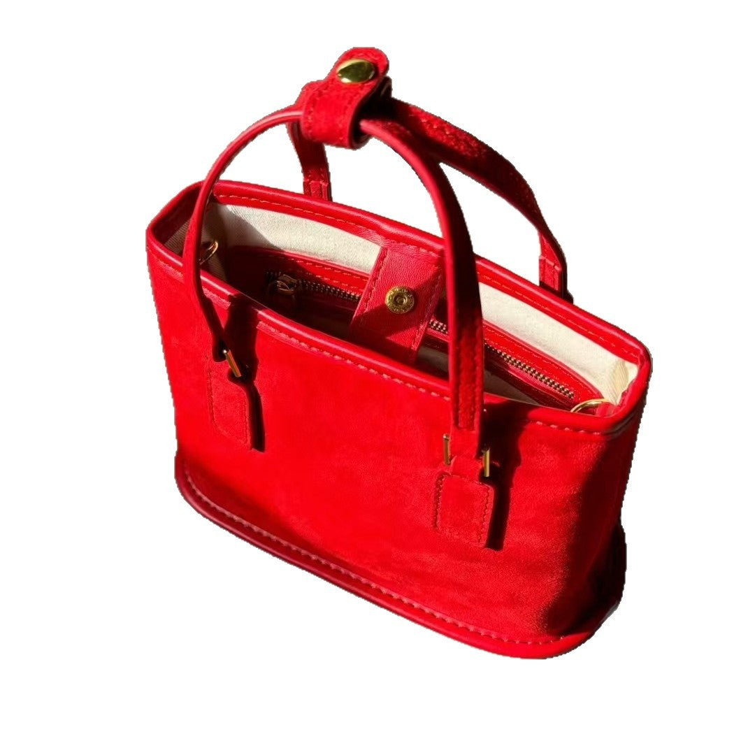 Women's Niche Goat Skin Suede Summer Handbags