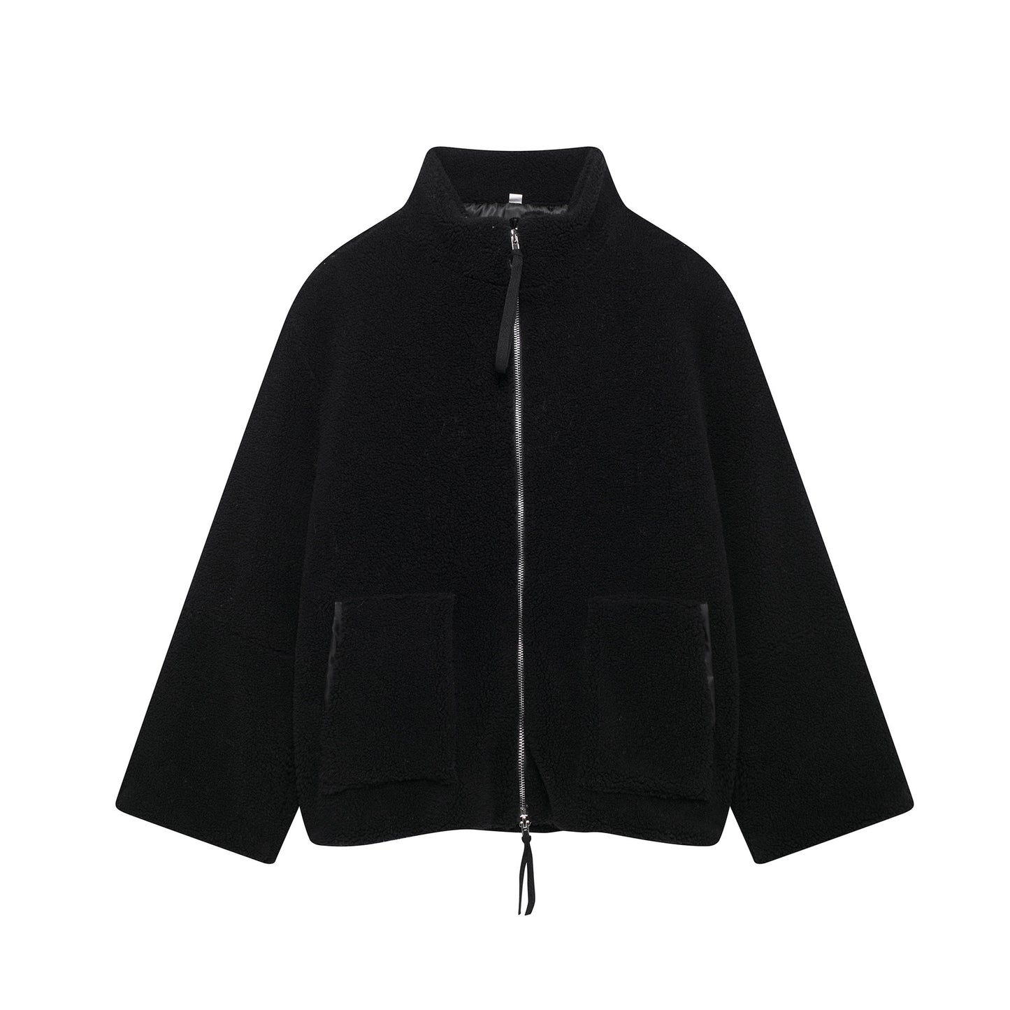 Women's Color Idle Style Lamb Wool Turtleneck Coats