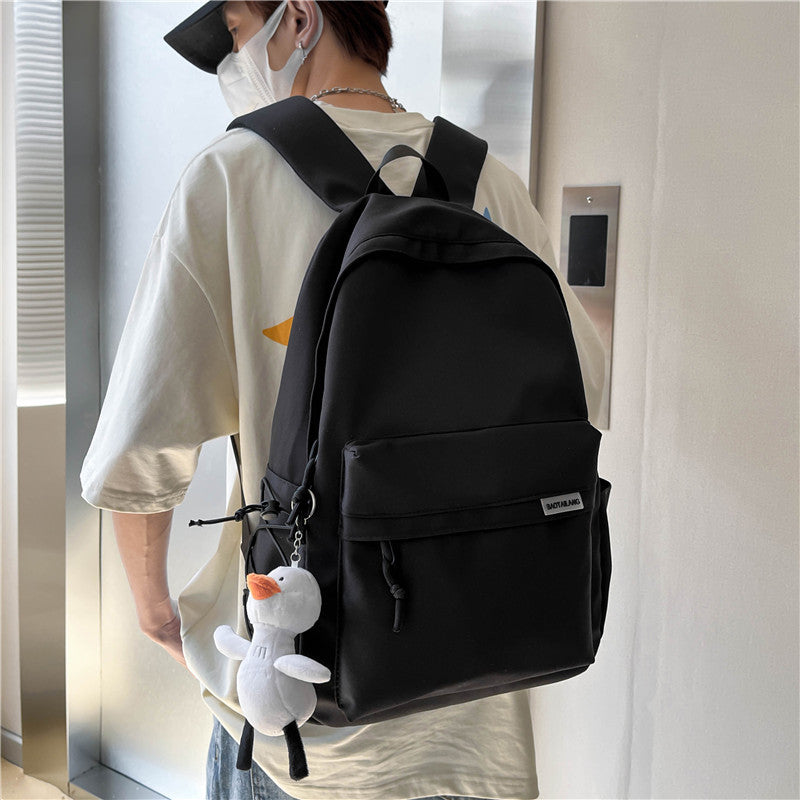 Women's High-grade Canvas Boys High Simple Large Middle School Students' Schoolbags