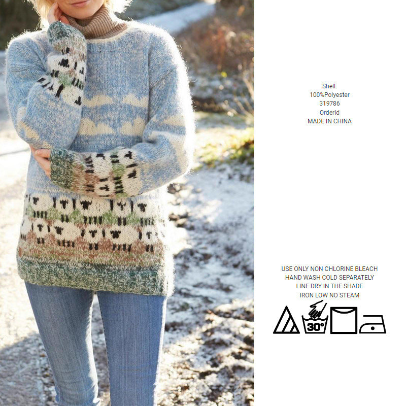 Women's Spring Fashion High Collar Thick Warm Sweaters