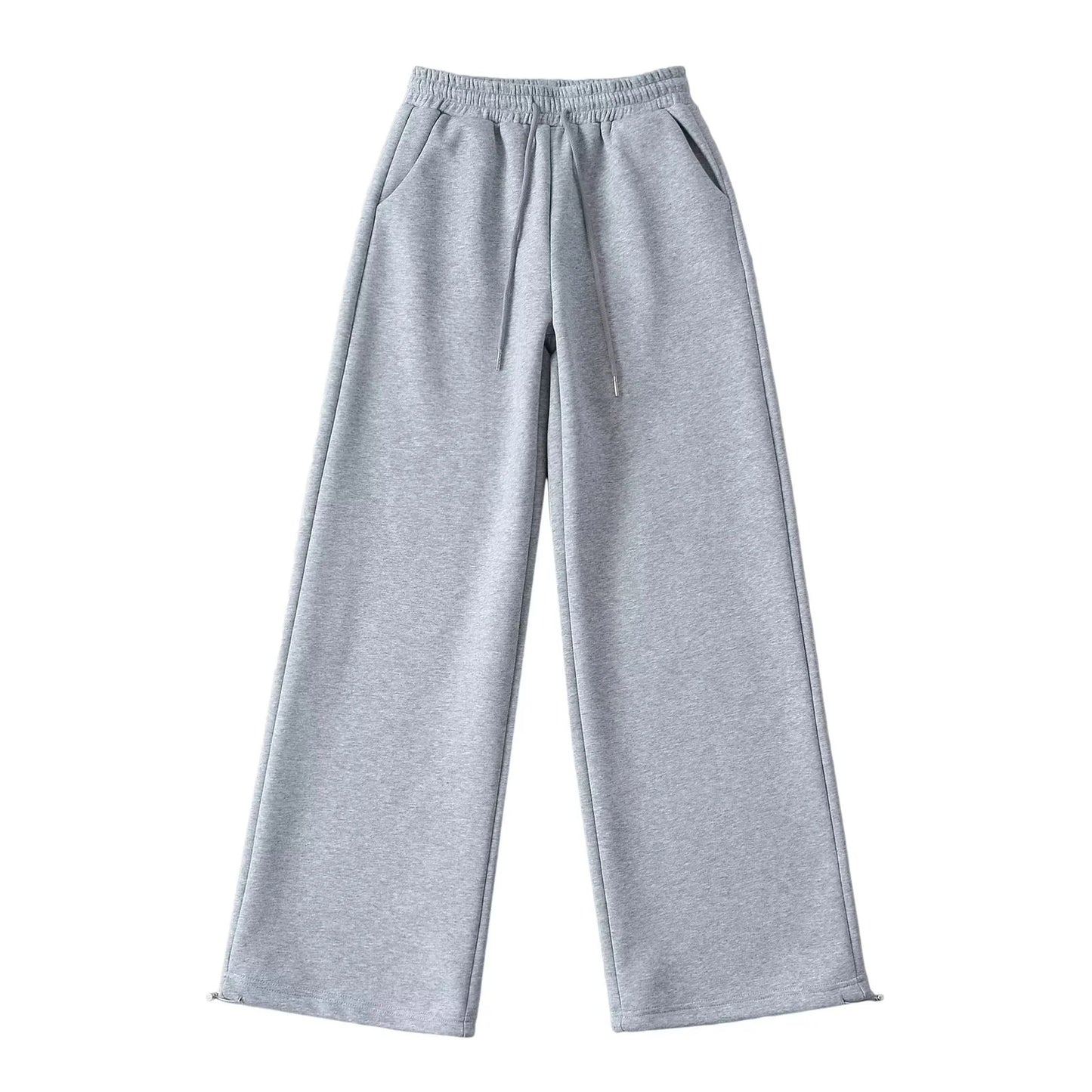 Casual Basic Style Versatile Elastic Lace Pants