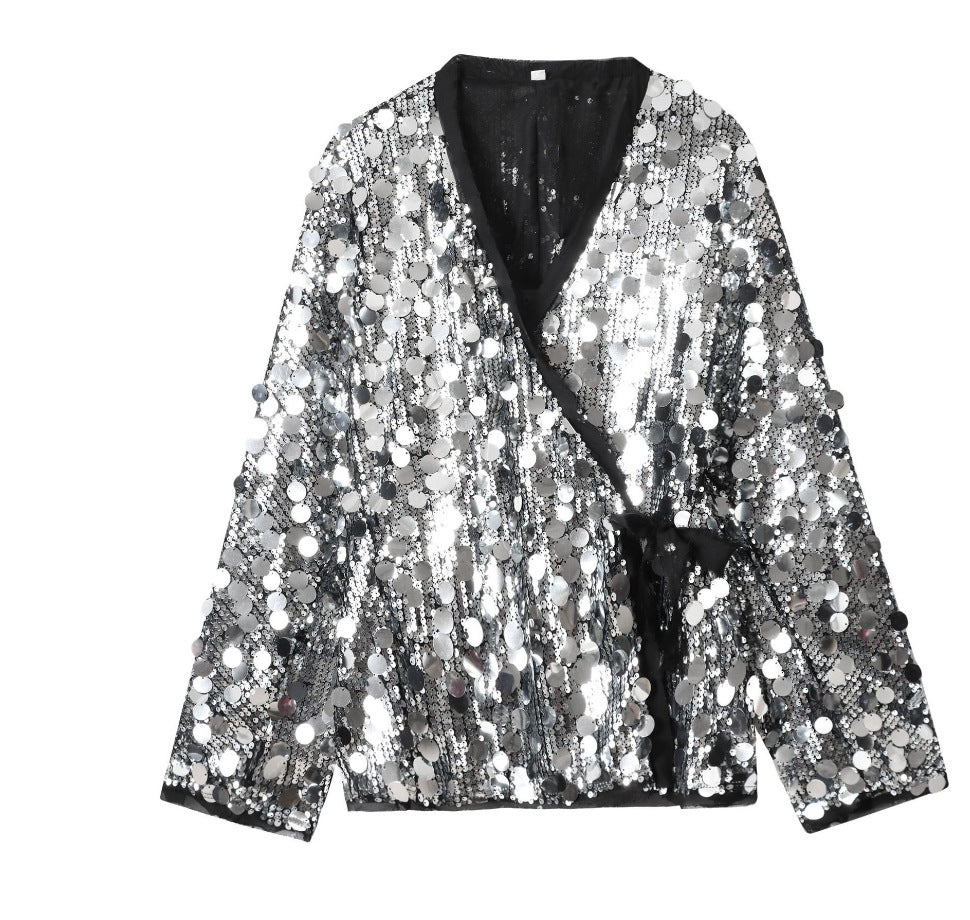 Women's Cool Attractive Trend Kimono Sequined Coats