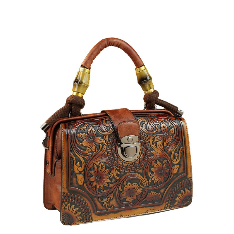 Women's Retro Clip Pouch Fashionable High-grade Minority Handbags