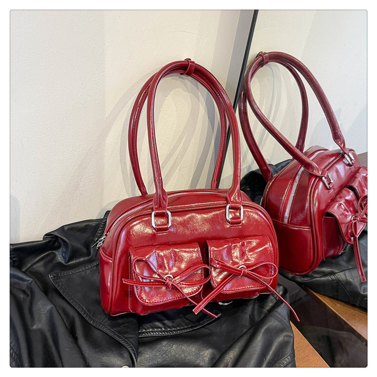 Women's Large Capacity Ballet Bow Underarm Shoulder Bags
