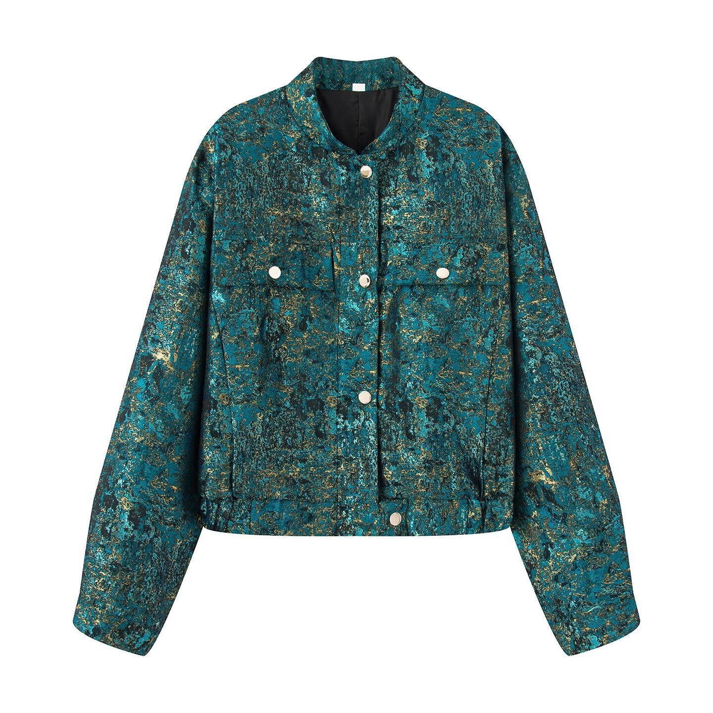 Autumn American Metal Thread Texture Long-sleeved Female Cardigans