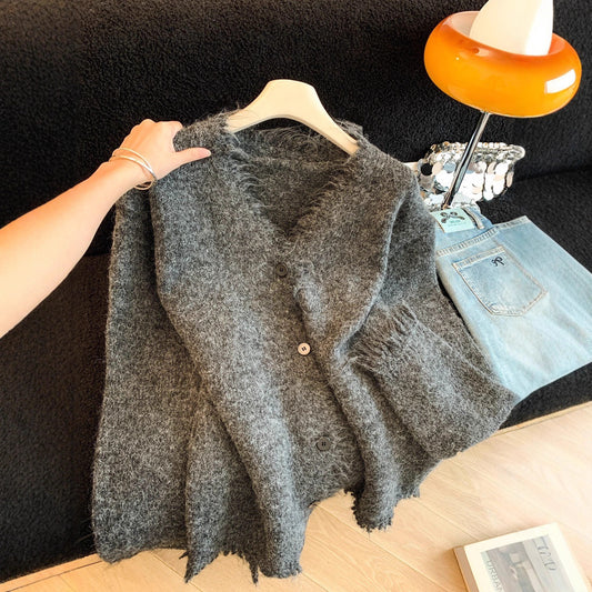 Women's Tassel Wool Loose Casual Idle Style Cardigans