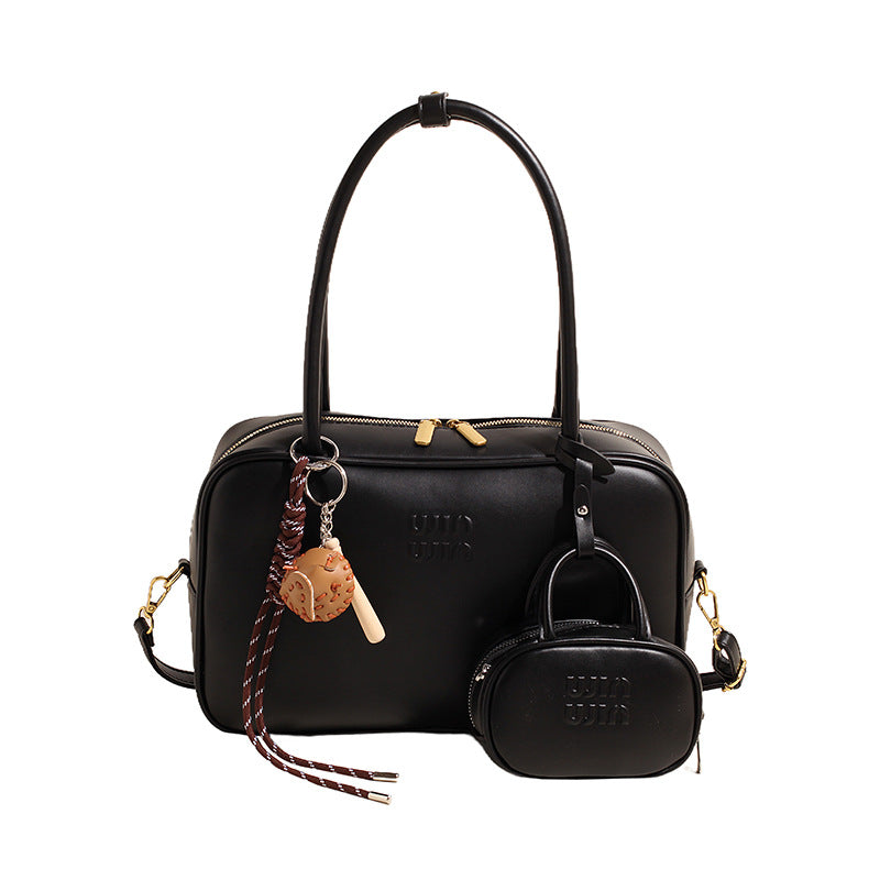 Portable Bowling Female Boston Large Capacity Handbags