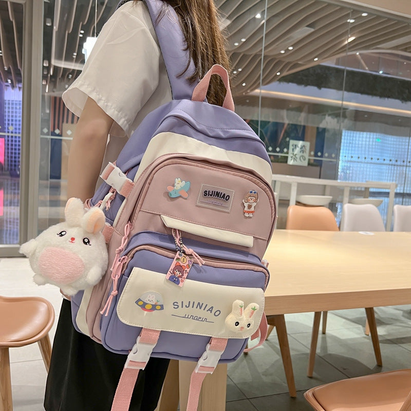 Female Burden Relief Spine Protection Junior High Middle School Students' Schoolbags