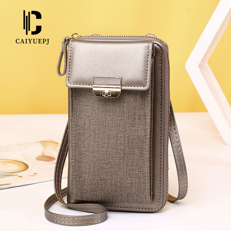 Women's Mobile Fashion Simple Korean Latch Phone Bags