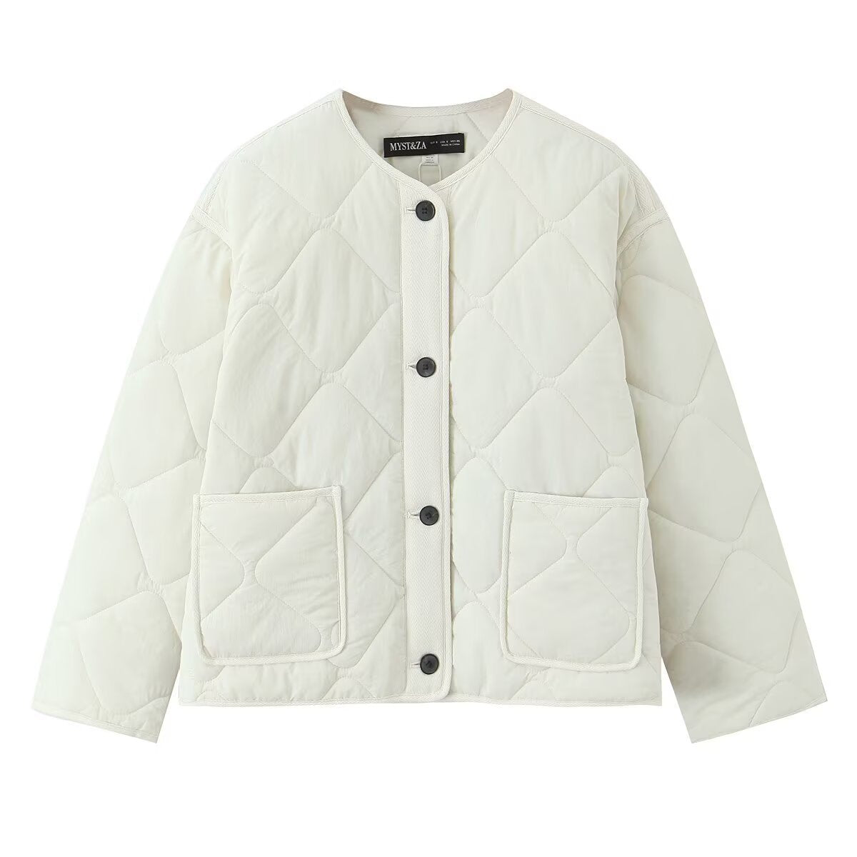 Women's Fashion Casual Round Tie Chest Pocket Coats