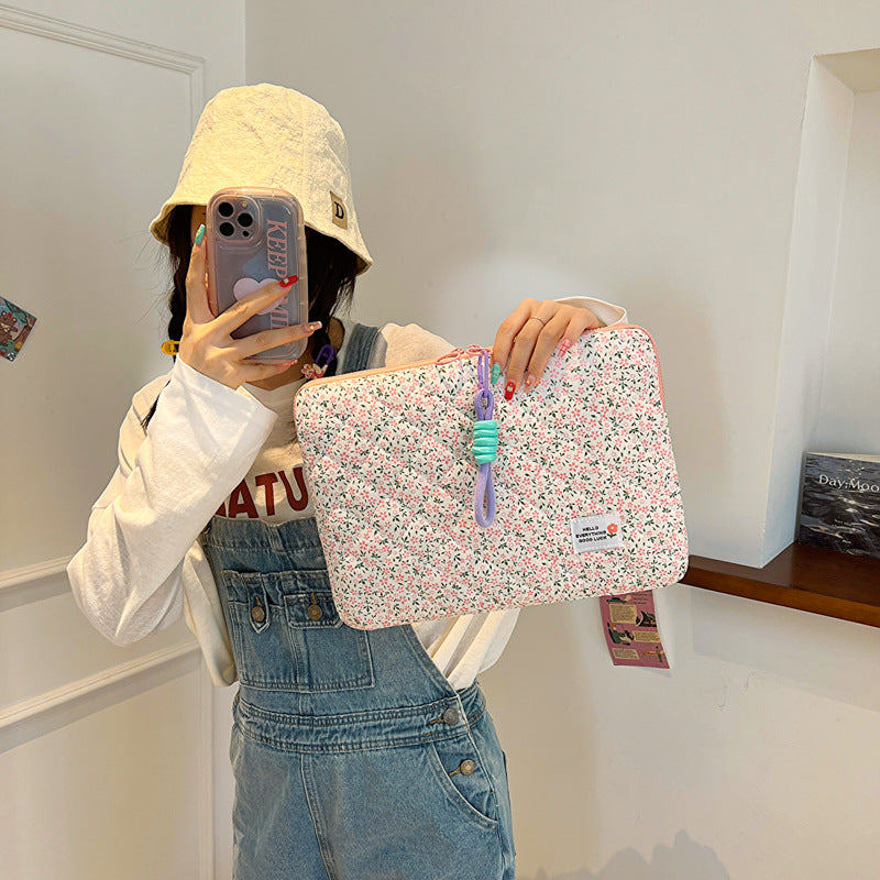 Women's Liner Fresh Flower Inch Good-looking Storage Bags