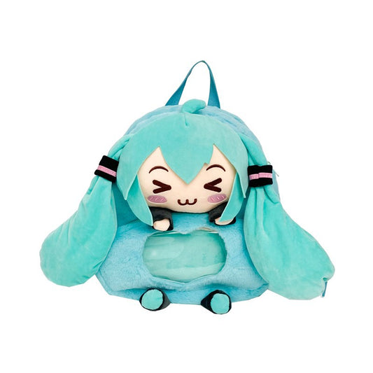 Slouchy Cute Cartoon Squinting Plush Doll Backpacks