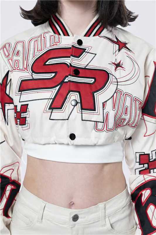 Fashion American Embroidered Threaded Long Sleeve Uniform