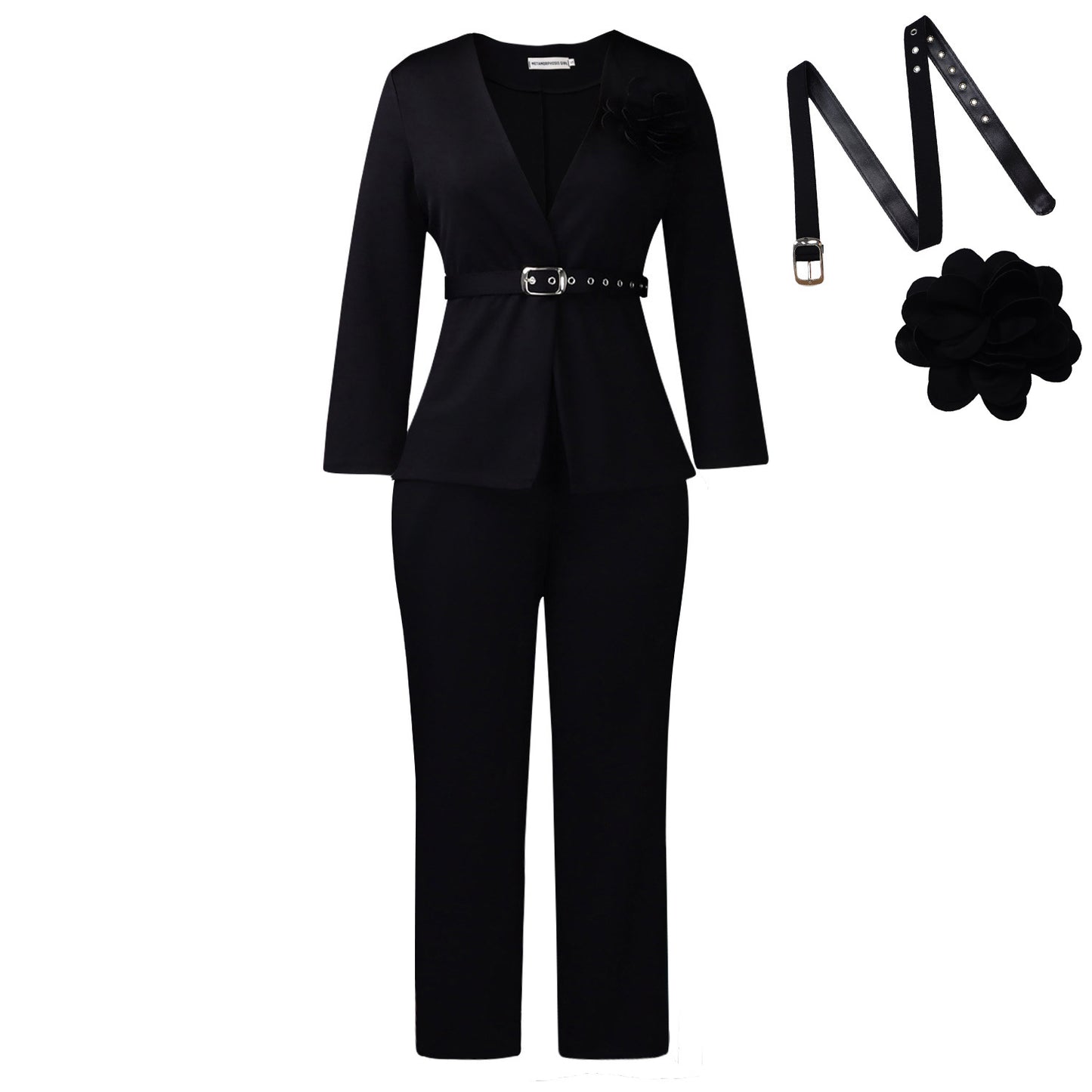 Women's Solid Color Fashion Two-piece African Suits