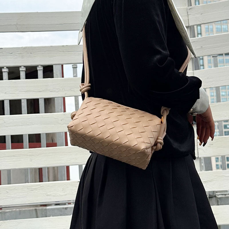 Women's Genuine Leather Woven Cowhide Design Bags