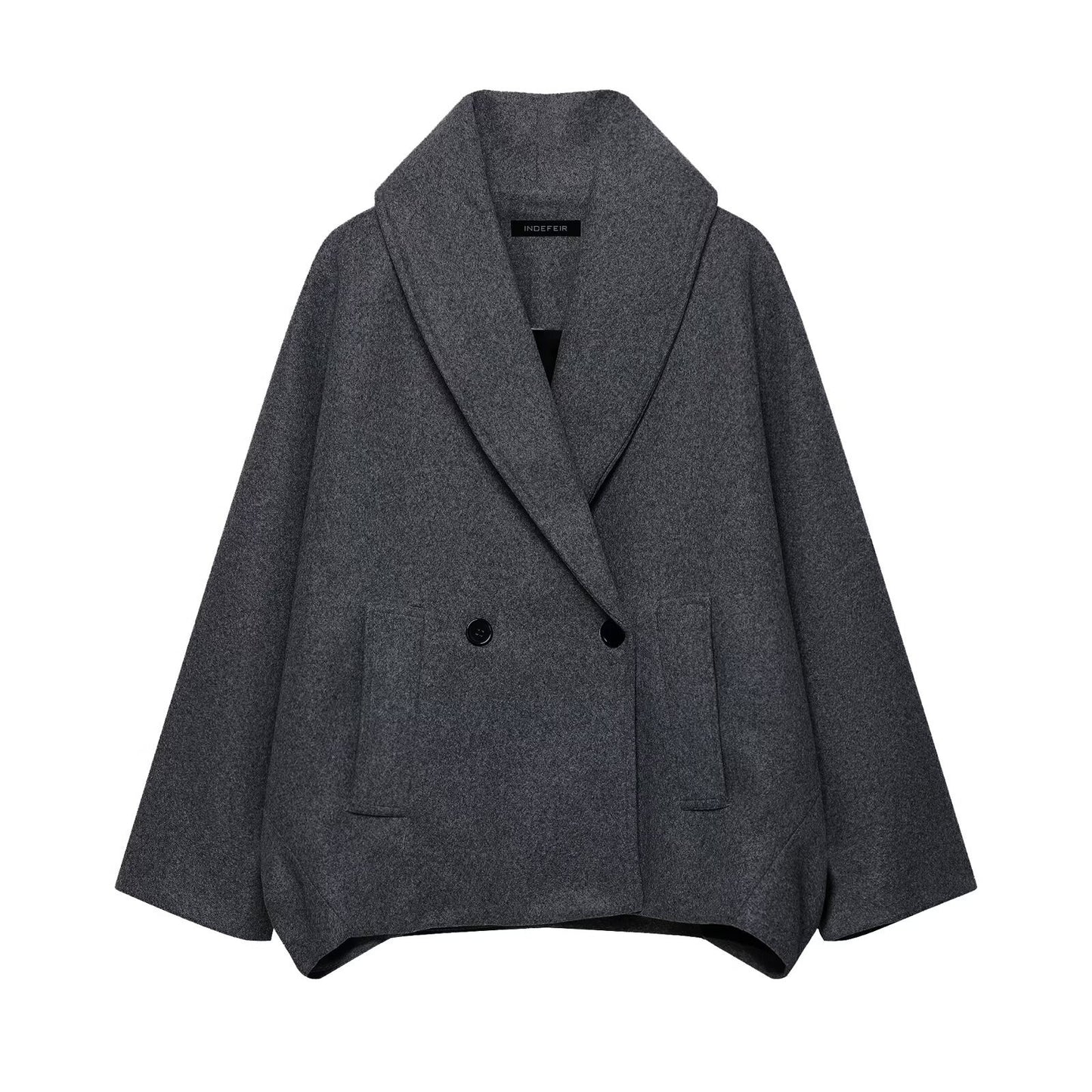 Women's Scarf Collar Classic Double Breasted Coats