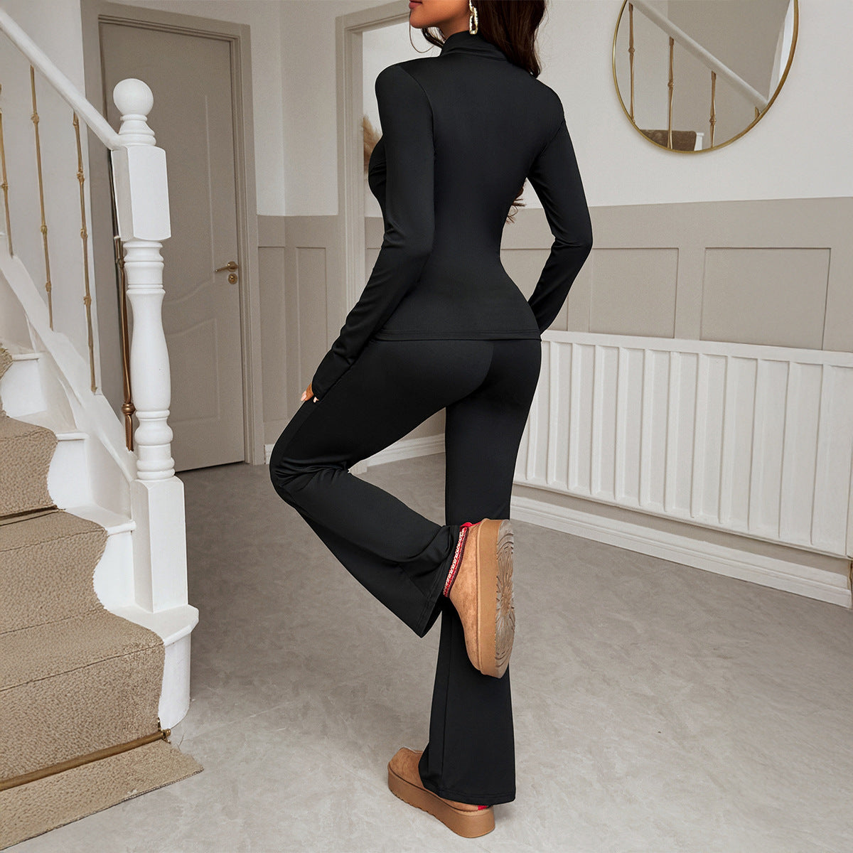 Women's Comfortable Sports Zipper T-shirt Yoga Suits