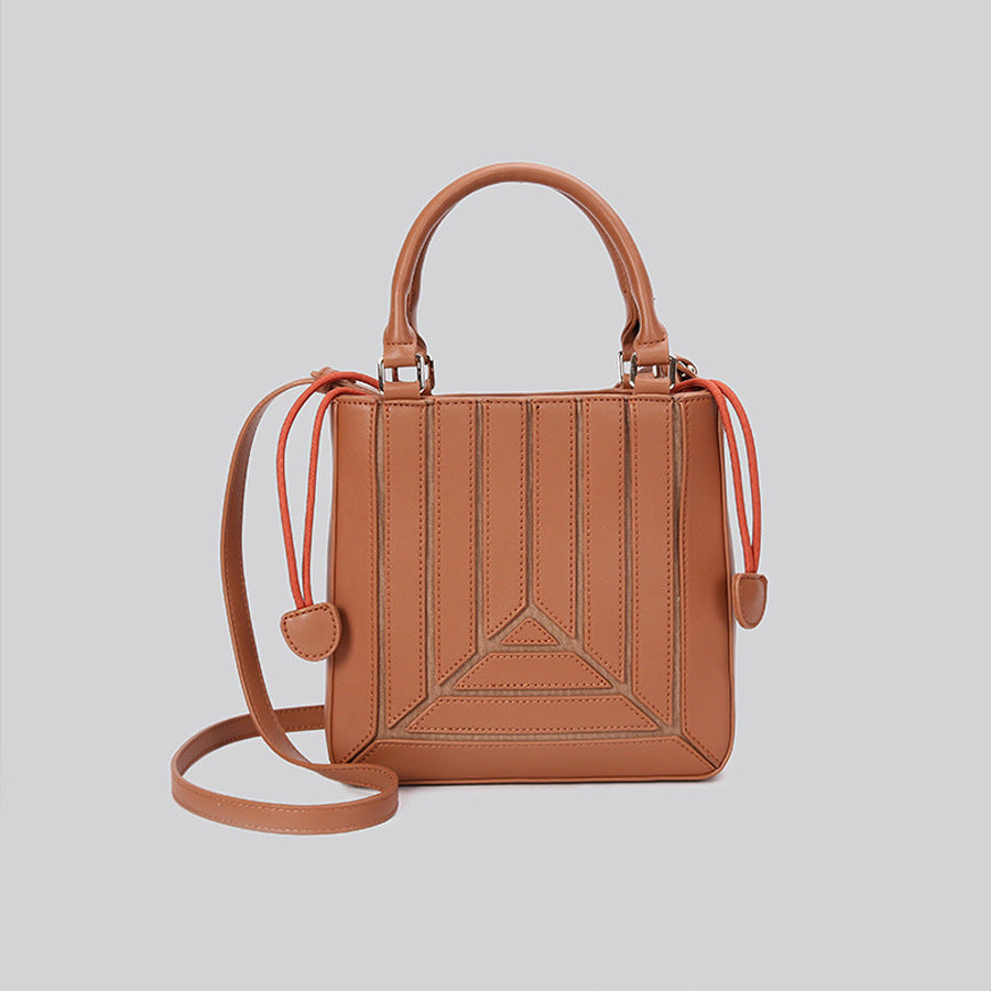 Women's Design High-grade Contrast Color Pleated Fashion Handbags