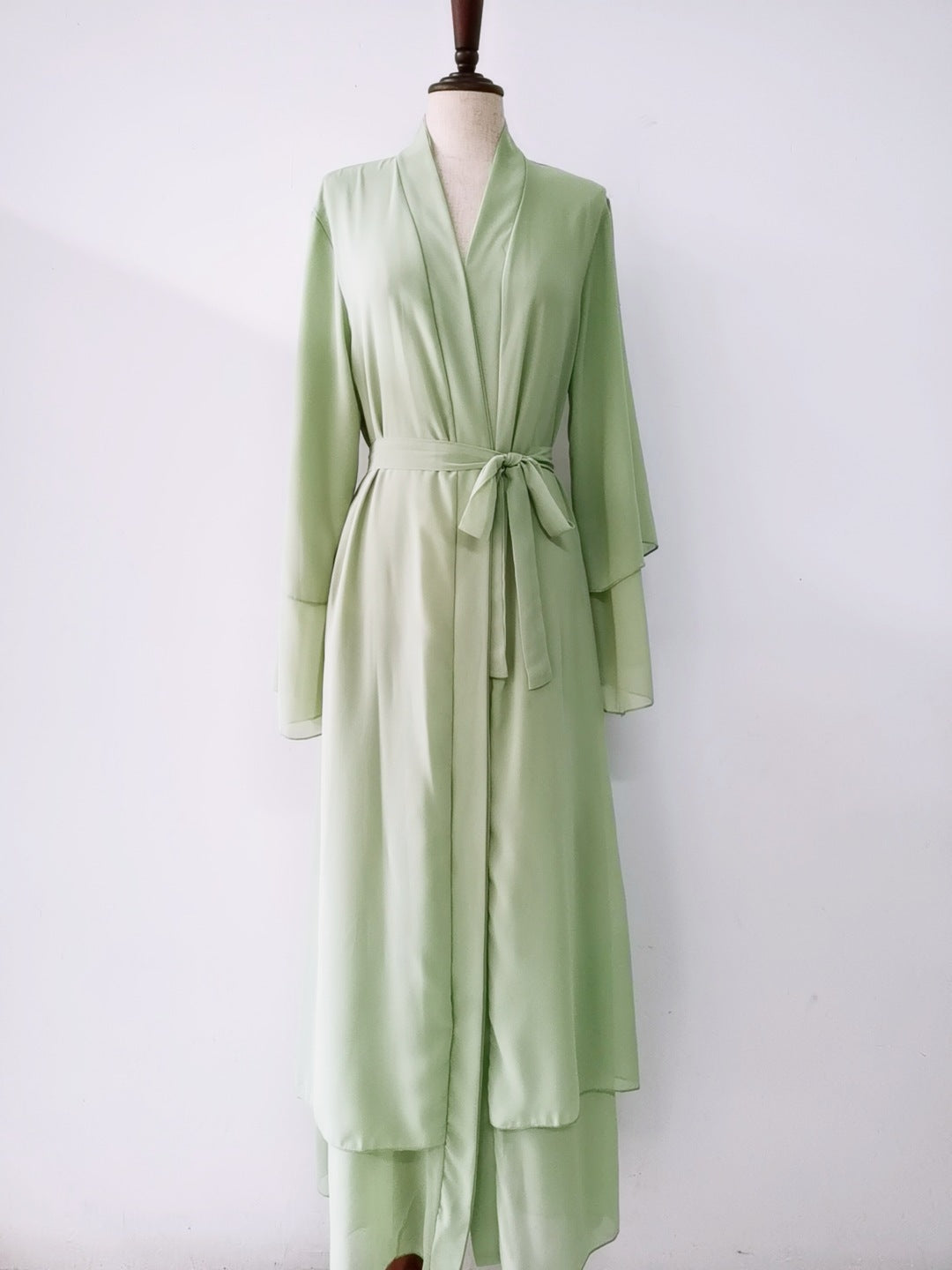 Comfortable Chiffon Temperament Pure Color Nightgown Dress