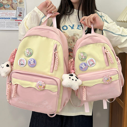 Style Simple Contrast Color Primary Secondary Backpacks
