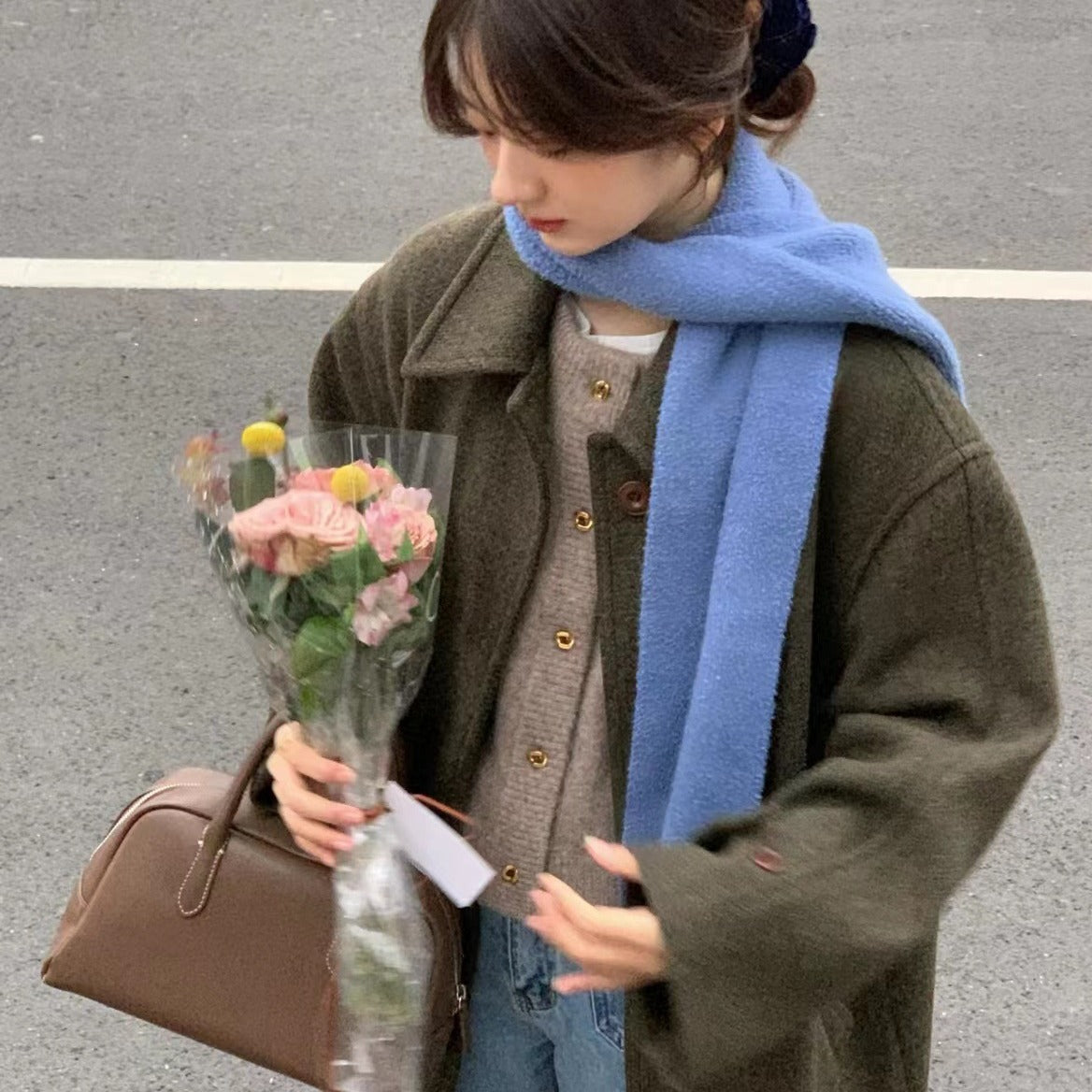 Women's Korean Style Niche Boston Leather Fashion Handbags