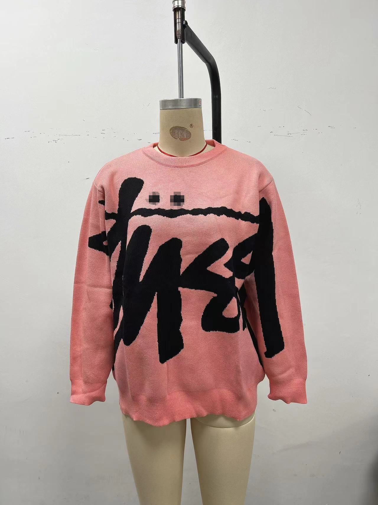 Letter Fashion Casual Solid Color Round Sweaters