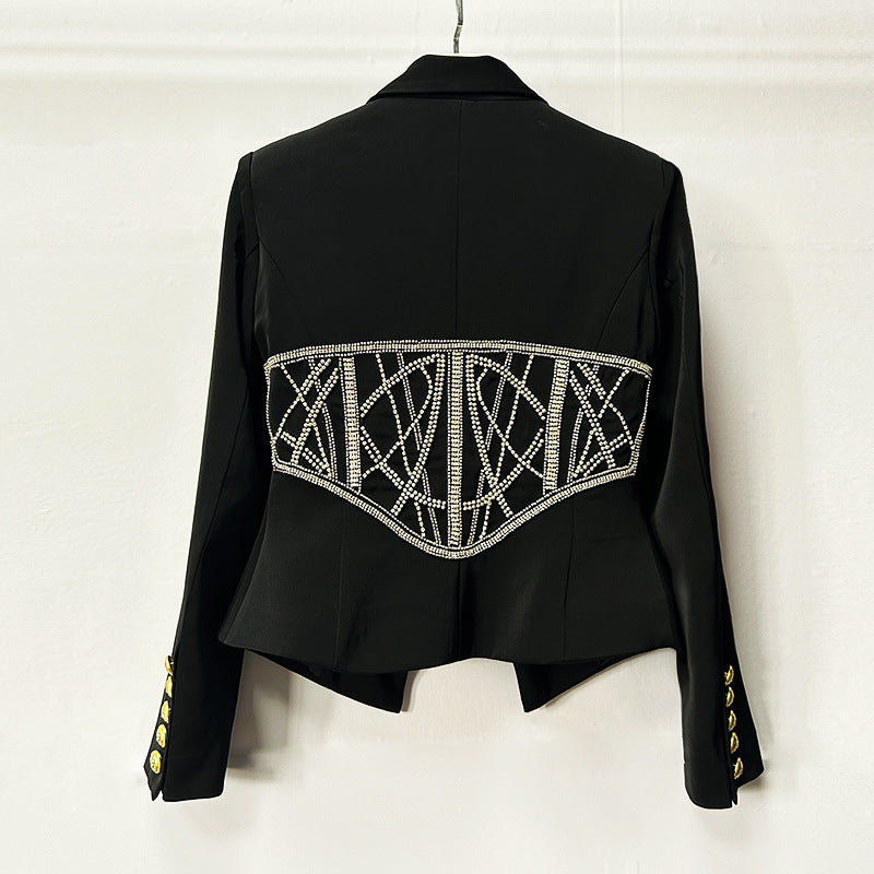 Luxury Beads Rhinestones Advanced Niche Design Blazers
